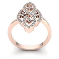 thumbnail image 3 of Natural 0.75ct Round Cut Diamond Ladies Fancy Vintage Engagement Anniversary Ring Solid 10K Rose, White or Yellow Gold J SI2, 3 of 3