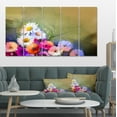 thumbnail image 1 of White Sunflower and Gerbera Flowers - Floral Canvas Art Print, 1 of 4