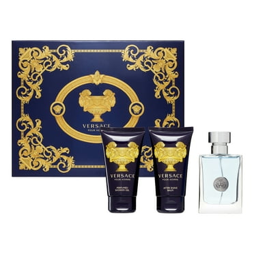 Versace Pour Homme Cologne Gift Set for Men, 3 Pieces