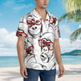 thumbnail image 5 of Easygdp Monkey Men's Hawaiian Shirts Print Lapel Short Sleeve for Beach, vacation, party, casual occasions - Small, 5 of 9