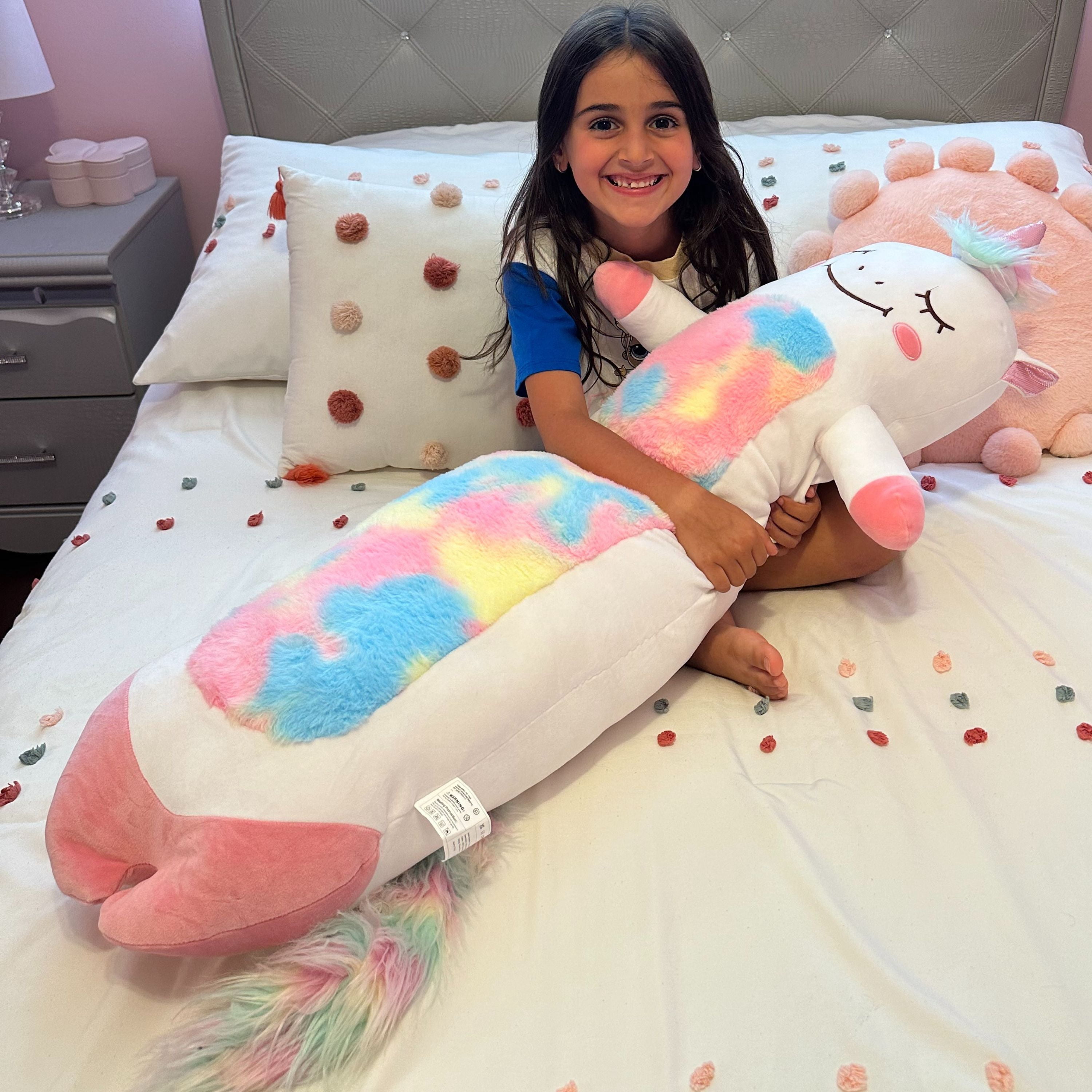 Tezituor 43'' Unicorn Stuffed Aniaml Giant Unicorn Plush Body Pillow Plush Toy