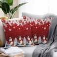 thumbnail image 2 of Boanket Outdoor Pillow Covers 20 x 20 Inches, Red Christmas Waterproof Throw Pillow Cover Set of 2, Xmas Snowflake Balls Tree Decorative Square Cushion Covers for Patio/Tent/Couch/Garden, 2 of 7
