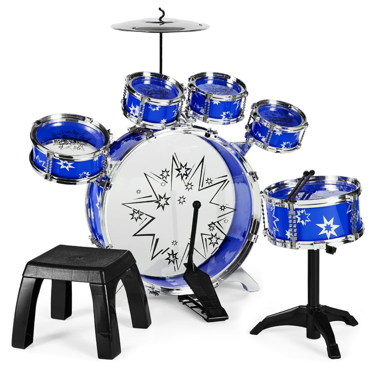 Best Choice Products 11-Piece Kids Starter Drum Set w/ Bass