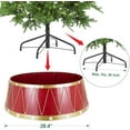Festive Drum Design Christmas Tree Collar, 28.4“ Diameter, Durable