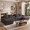 Dark Gray, variant on Eyisean 111" Comfy Modular Sectional Sofa Cloud Couch with Cup Holder & Storage, USB Ports, Modern Corduroy L Shaped Fluffy Boneless Couches with Deep Seat & Ottoman, No Assembly, for Living Room