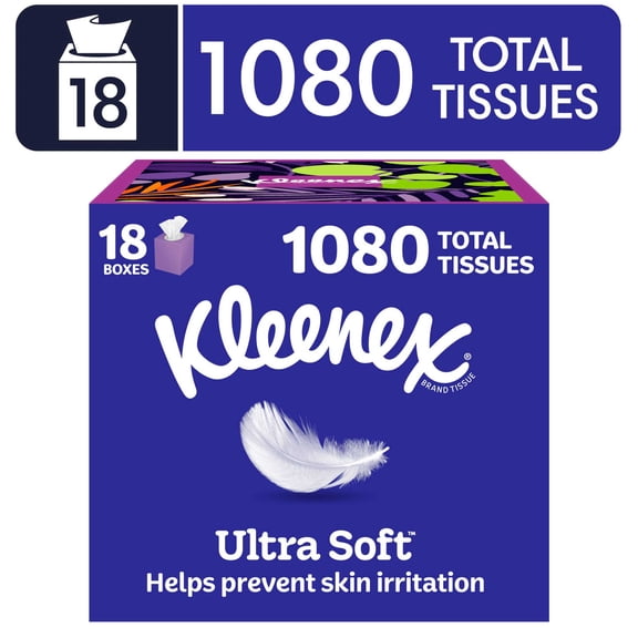 Kleenex Ultra Soft Facial Tissues, Cube Box (Choose Your Count)
