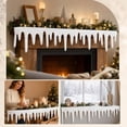 thumbnail image 6 of Christmas Fireplace Mantel Scarf, 120 X 36 Cm Faux Snow Icicle Ruffled Mantel Cover Winter Holiday Decor Xmas Fireplace for Cozy Home, 6 of 7