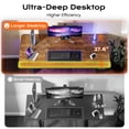 thumbnail image 4 of Amadwell Electric Standing Desk, 55 x 27.6 Inches Gaming Desk, Height Adjustable Stand up Desk with Cable Organizer, Computer Office Desk for Home Office, Rustic Brown, 4 of 9