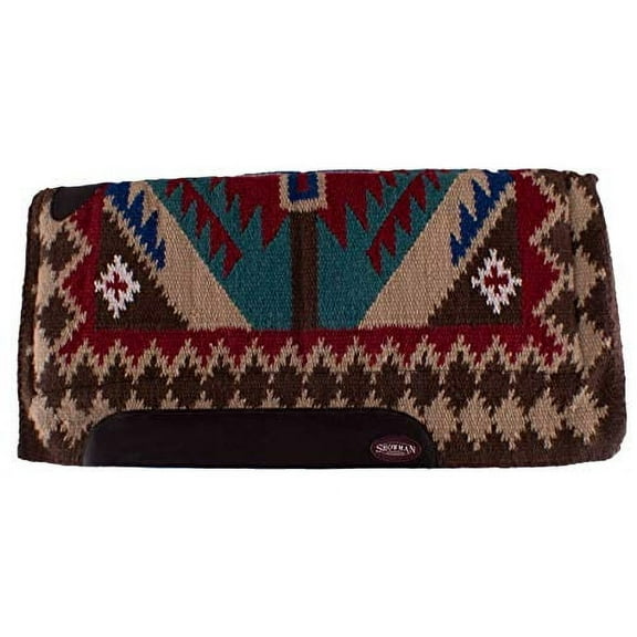Showman 36" x 34" Southwest Design Woven Wool Saddle Pad w/ Memory Felt Bottom