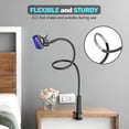 thumbnail image 2 of 1 pieza - Soporte para teléfono de cama - Negro - Giratorio 360° - Brazo de metal - Compatible universalmente - Para sofás, dormitorios y escritorios, 2 of 5
