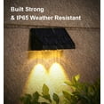 thumbnail image 2 of RAIN 3PCS Modern Decor Wall Mounted Solar Powered Garden Light Ip65 Waterproof Abs Deck Rgb Led Solar Fence Wall Lights Outdoor, 2 of 5