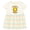 Natural with Stripes, variant on Little Ray of Sunshine Cute Smiling Yellow and Orange Sun Girls Baby Dress