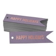 thumbnail image 1 of Inkdotpot Pack Of 100 Happy Holiday Favor Paper Tags Craft Real Rose Gold Foil Hang Tags, 1 of 6
