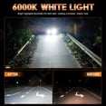 thumbnail image 5 of Pair Round LED Fog Lights for Nissan Versa 2012-2019, 55W 6000K White Off-Road Lamps Black Front Bumper LED Fog Lights, 5 of 11