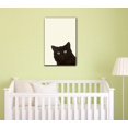 thumbnail image 2 of wall26 - Peekaboo Animals Canvas Wall Art - A Black Cat - Gallery Wrap Modern Home Art | Ready to Hang - 12x18 inches, 2 of 3