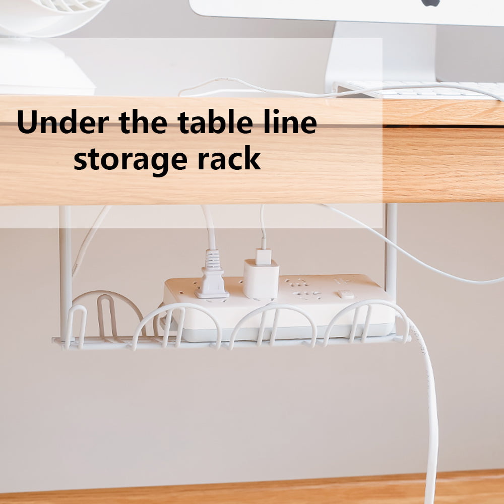 Under Desk Cable Management Tray Home Living Room Storage Rack Wire C;;^