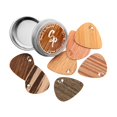 thumbnail image 1 of Set de 7 púas flexibles de madera en lata de aluminio, 1 of 9