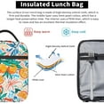 thumbnail image 4 of Colorful Orange Insulated Lunch Bag, Reusable Lunch Box Tote Bag For Office Work Picnic Travel Women/Men, 4 of 6