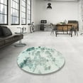 thumbnail image 3 of Ahgly Company Indoor Square Abstract Dark Sea Green Abstract Area Rugs, 4' Square, 3 of 6