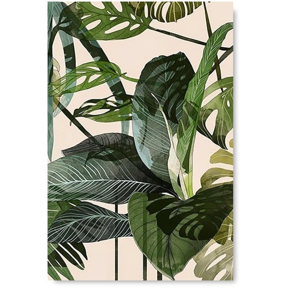 Awkward Styles Modern Artwork Plants Canvas Wall Decor for Office Inspirational Canvas Prints Foliage Room Decor Green Grass Framed Art Inspirational Vinyl Art Beautiful Nature Art Home Decor Ideas