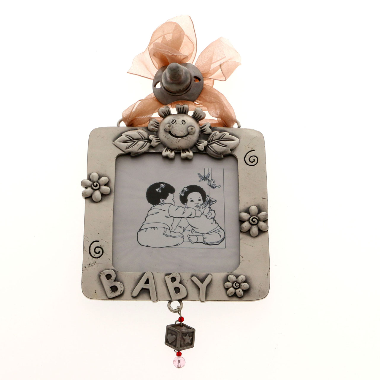 Mi Amore Baby Picture-Frame Pewter
