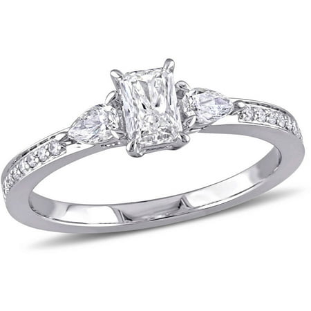 Miabella 5/8 Carat T.W. Diamond 14kt White Gold Three-Stone Engagement Ring