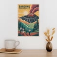 thumbnail image 3 of Bandung Discover The Majesty of Tangkuban Perahu Volcano Vintage Travel Poster Retro Indonesia Art Print Poster, 3 of 8