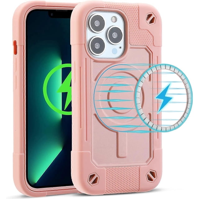 Magnetic Case Designed for iPhone 13 Pro Max Case 6.7 Inch Compatible with MagSafe, Military Grade Protection Full Body Rugged Heavy Duty Case Protect