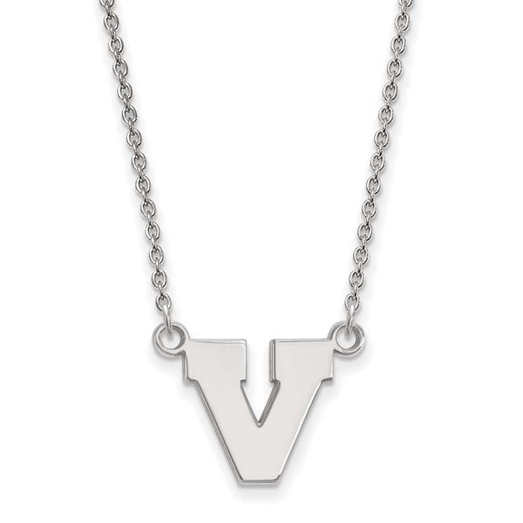 LogoArt Sterling Silver  University of Virginia Small Pendant with Necklace