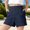 Navy, variant on Dressy Shorts for Women Only Moment Shorts for Women Cotton and Linen Soft High Waist Shorts for Home,Summer with Pockets, Travel and Beach Vacation Light Blue,L