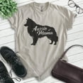thumbnail image 2 of Aussie Mama T-Shirt, Unisex Women's Shirt, Australian Shepherd, Aussie Owner, Funny Dog Mom Gift, Light Silk Gray, XX-Large, 2 of 6