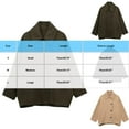 thumbnail image 2 of Generic Women's Fall Single Breasted Pea Coat Long Sleeve Turndown Collar Wool Cape Blend Coats Outwear with Pockets, 2 of 4