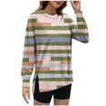 thumbnail image 2 of hotojiny Sweatshirts for Women Oversized Crewneck Long Sleeve Pullover Tops Side Slits Printed Casual Sweatshirts, 2 of 4