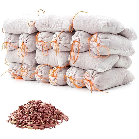 LQCrafK 15 Pack Cedar Sachets Bags, Cedar Chips for Closets and Drawers, Cedar Blocks for Clothes Storage, Cedar Wood Closet Moth Protection