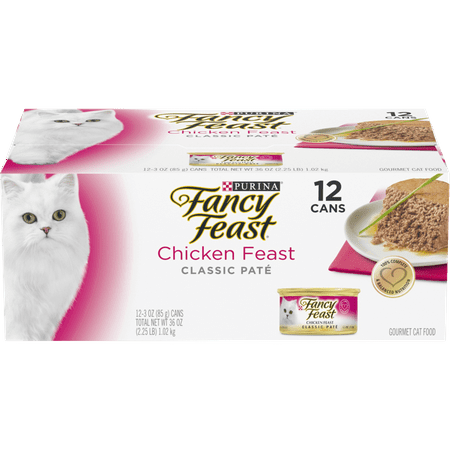 Fancy Feast Grain Free Pate Wet Cat Food, Chicken Feast - (12) 3 oz. Cans