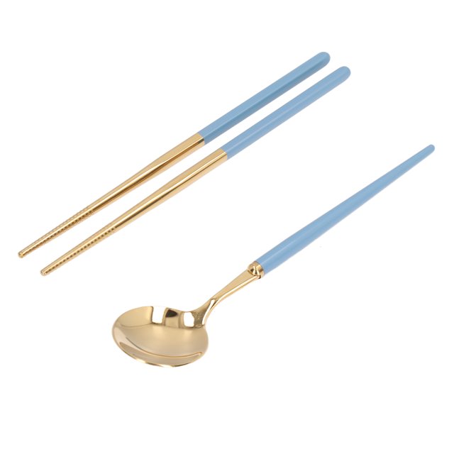 Stainless Steel Flatware Set, Wide Applications Easy To Clean Travel Utensils Set Portable Oxidation Resistance For Hotels For Schools Pink Gold,Blue Gold,Green Gold,Dark Blue
