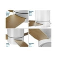 thumbnail image 5 of Braden Collection 44" 3-Blade Matte White LED Mid-Century Modern Indoor Hugger Ceiling Fan, 5 of 13