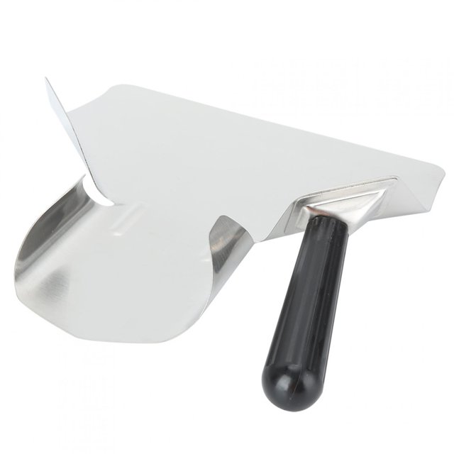 Stainless Steel Food Popcorn, Food Scoop Chips Scoop with Non Slip Handle for Packaging, Dishwasher Safe for Restaurant Use, Large Front Head Small Rear Mouth