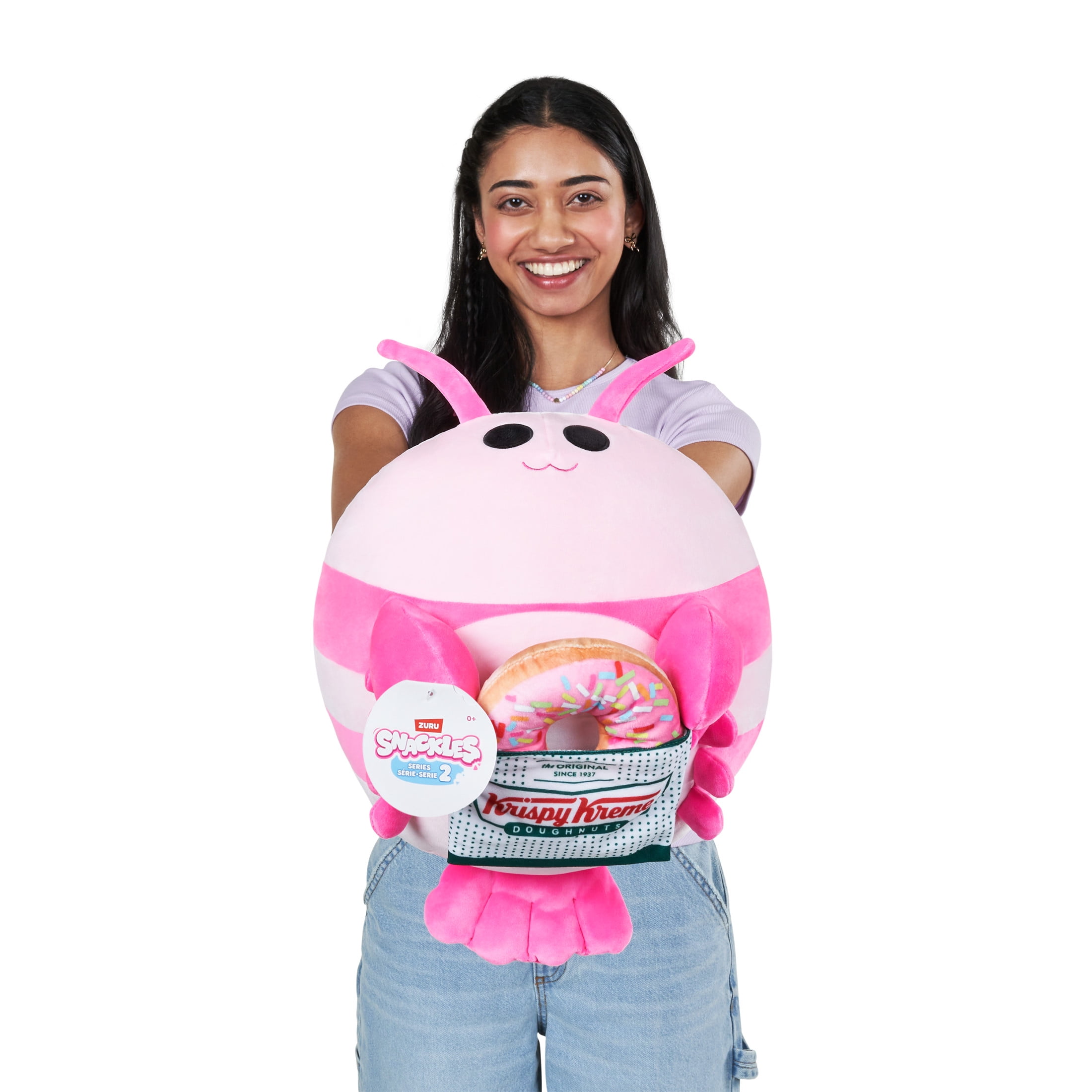 Snackles Série 2 : Snackle de 36 cm (14 po) par ZURU, peluche moelleuse et réconfortante de 36 cm (14 po) avec accessoire et collation sous licence