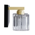 thumbnail image 5 of Aspen Creative 62324, Bathroom Vanity 4 Lights Fixture, 28" W x 5-5/8" H x 5-1/4" E, Matte Black & Warm Brass Finish, Bulb Not Included, 5 of 7