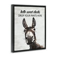 thumbnail image 3 of Stupell Industries Sweet Cheeks Laundry Donkey Quotes and Sayings Painting Black Floater Framed Canvas Art Print Wall Art, 25 x 31, 3 of 9