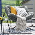 thumbnail image 6 of Outdoor Rocking Chair Cushions 6.3" Thick, Waterproof Papasan Chair Cushion, Fade-Resistant Patio Egg Lounge Chair Cushions for Indoor Outdoor Garden, Porch, Balcony, 6 of 7