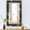 thumbnail image 4 of DESIGN ART Designart 'Black Leaves' Traditional Mirror - Printed Wall Mirror 23.7 in. wide x 31.5 in. high, 4 of 5