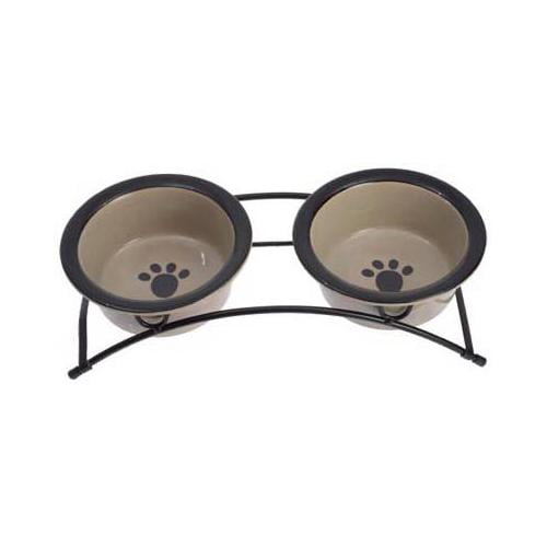 Bergan AutODine 25 Pet Feeder, Gray/Blue, 14" x 14" x 23"