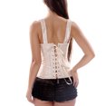 thumbnail image 3 of FYEGRE Fishbone Corset Strap Vest Embroidered Jacquard Shapewear for Performances and Parties Khaki XXXXXXL, 3 of 4