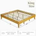 thumbnail image 3 of Yaheetech Solid Wood Platform Bed Frame with Wooden Slat Support, Natural Wood, King, 3 of 8