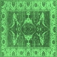 thumbnail image 1 of Ahgly Company Indoor Square Oriental Emerald Green Industrial Area Rugs, 6' Square, 1 of 4