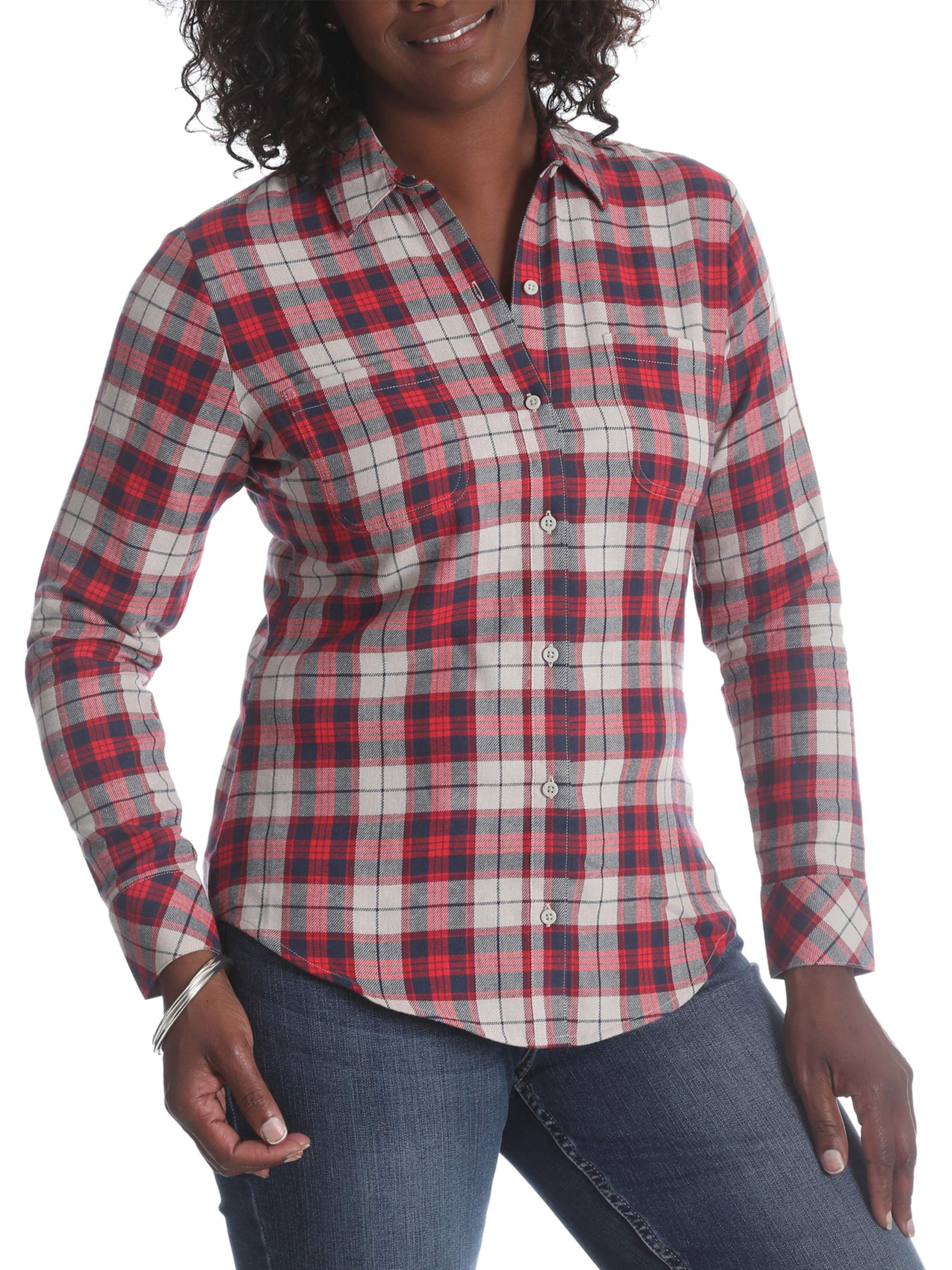 Women's Soft Flannel Plaid Shirt