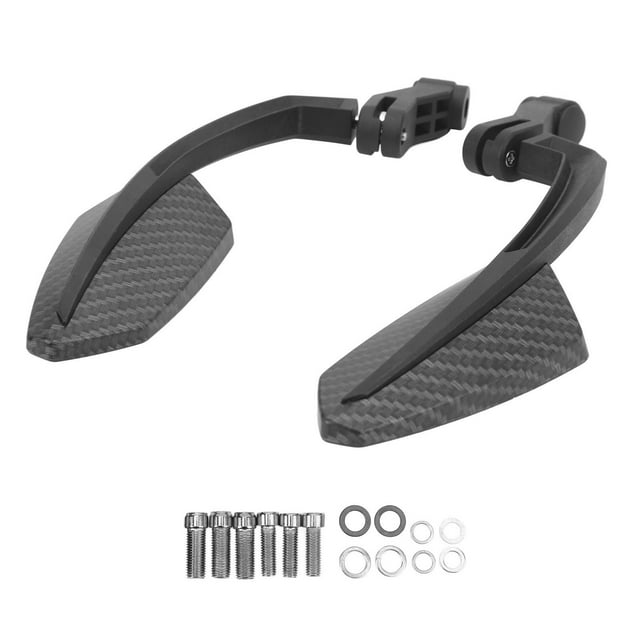 Motorcycle Rearview Mirrors, Abrasion Simple Installation Rotating Motorcycle Side Mirrors 1 Pair for Scooters for Street Bikes