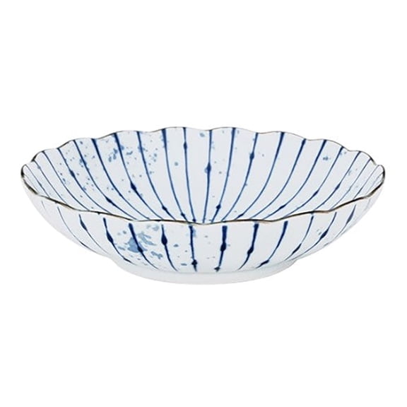 Pack Of 6 Fubuki Tokusa Made In Japan Round Flair Deep Plates Shallow Bowls 24oz